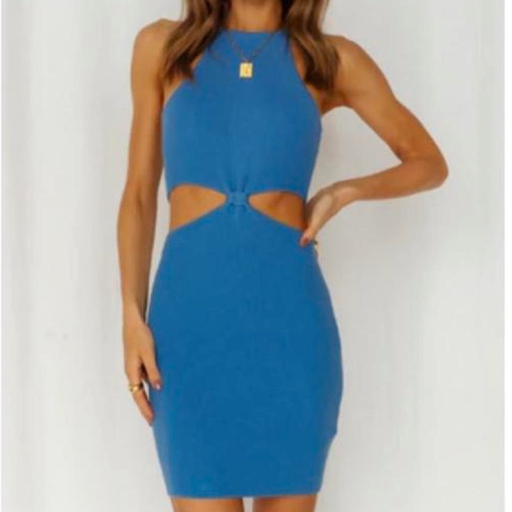 Hello Molly blue cutout dress
